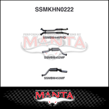 MANTA 3" CATBACK EXHAUST SYSTEM FITS HSV MALOO VY 5.7L 6.0L V8 UTE 10/2002-9/2004 (SSMKHN0222)