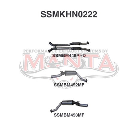 MANTA 3" CATBACK EXHAUST SYSTEM FITS HSV MALOO VY 5.7L 6.0L V8 UTE 10/2002-9/2004 (SSMKHN0222)