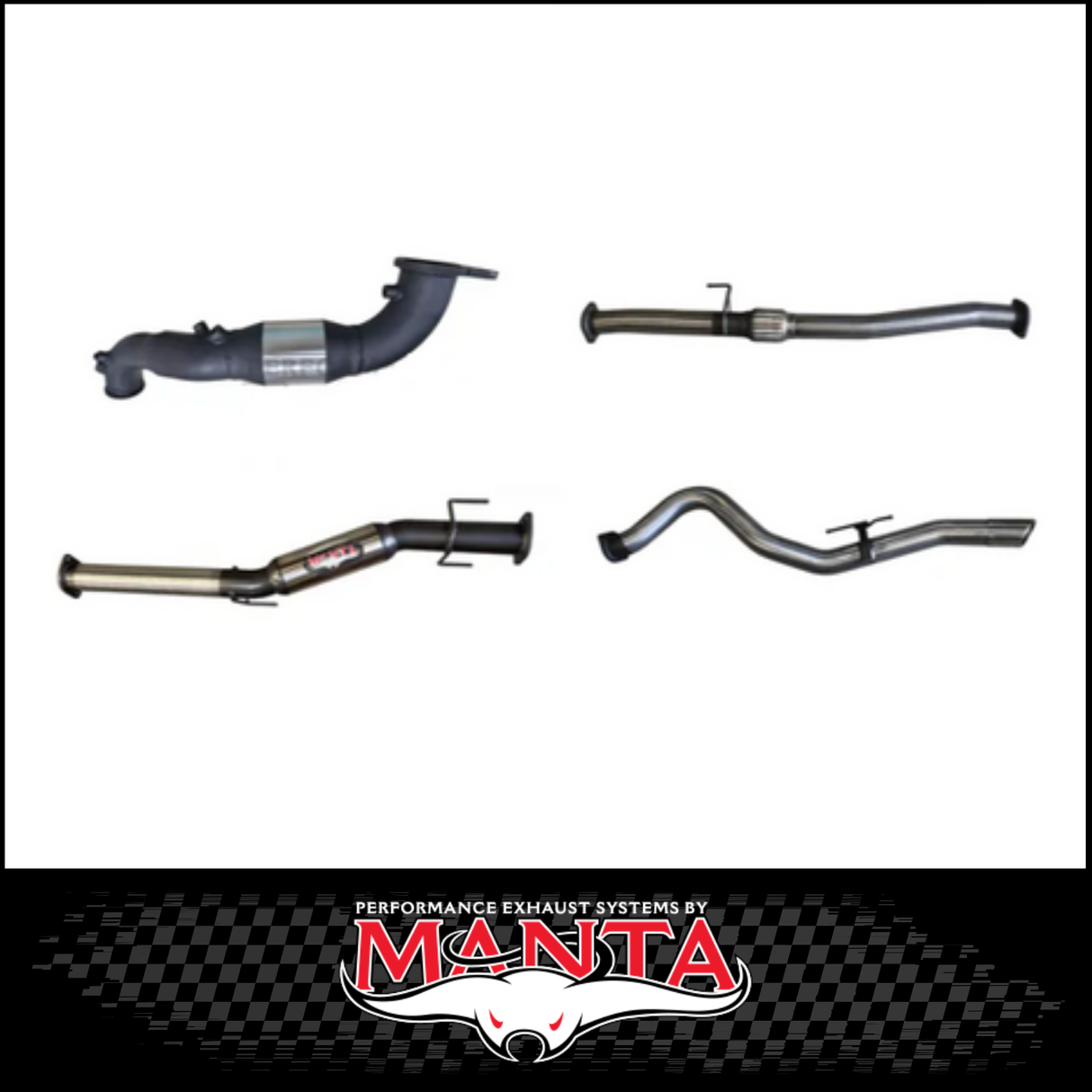 MANTA 3" STAINLESS STEEL TURBO BACK EXHAUST SYSTEM FITS ISUZU D-MAX RG 3.0L TD 4CYL 2020-ON - NO CAT/MUFFLER (SSMKIZ0023)