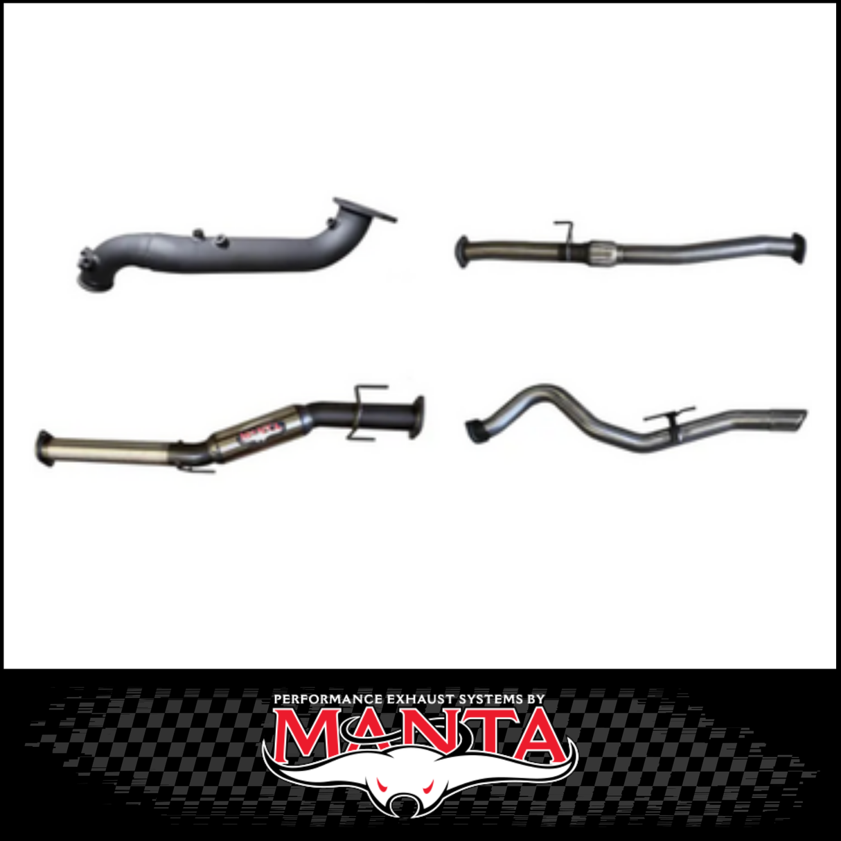 MANTA 3" STAINLESS STEEL TURBO BACK EXHAUST SYSTEM FITS ISUZU D-MAX RG 3.0L TD 4CYL 2020-ON - NO CAT/MUFFLER (SSMKIZ0023)
