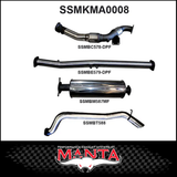 MANTA 3" TURBO BACK EXHAUST SYSTEM (DPF DELETE) FITS MAZDA BT-50 UR 3.2L TD 5CYL 2016-2020 - CAT/HOTDOG (MKMA0021)