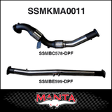 MANTA 3" STAINLESS STEEL DPF DELETE FITS MAZDA BT-50 UR 3.2L TD 5CYL 2016-2020 - WITH CAT (SSMKMA0011)