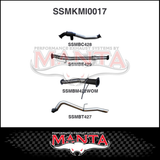MANTA 3" STAINLESS STEEL TURBO BACK EXHAUST SYSTEM (DPF DELETE) FITS MITSUBISHI TRITON MQ MR 2.4L 4N15 3/2015-12/2023 - NO CAT/MUFFLER (SSMKMI0018)
