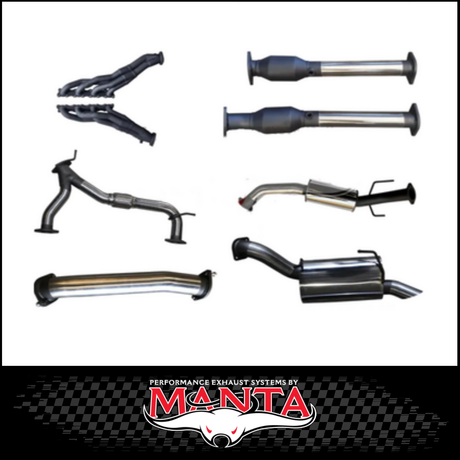 MANTA 3" STAINLESS STEEL COMPLETE ENGINE BACK EXHAUST SYSTEM FITS NISSAN PATROL Y62 5.6L V8 2012-ON - MEDIUM MUFFLER (SSMKNI0110)