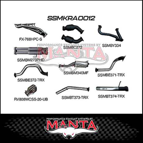 MANTA STAINLESS STEEL COMPLETE EXHAUST SYSTEM FITS RAM 1500 DT TRX 6.2L SUPERCHARGED V8 (SSMKRA0012)