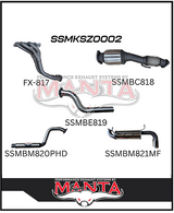 MANTA STAINLESS STEEL ENGINE BACK EXHAUST SYSTEM FITS SUZUKI JIMNY JB74 1.5L 3 DOOR 1/2018-ON (SSMKSZ0002)