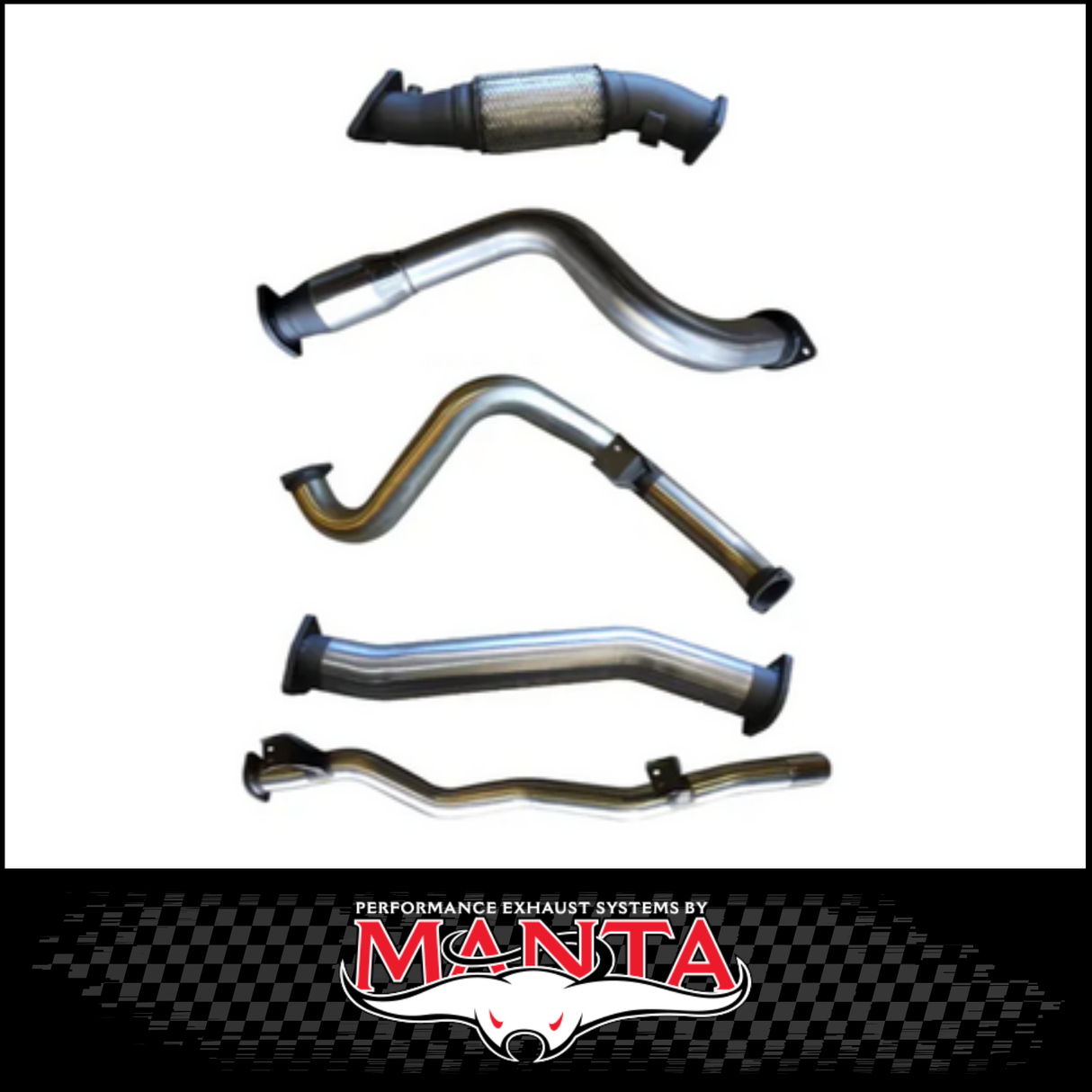 MANTA 3" STAINLESS STEEL TURBO BACK EXHAUST SYSTEM FITS TOYOTA LANDCRUISER VDJ79R 4.5L V8 SINGLE CAB 2007-2016 - CAT/MUFFLER (SSMKTY0004)