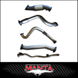 MANTA 3" STAINLESS STEEL TURBO BACK EXHAUST SYSTEM FITS TOYOTA LANDCRUISER VDJ79R 4.5L V8 SINGLE CAB 2007-2016 - CAT/MUFFLER (SSMKTY0004)