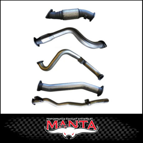 MANTA 3" STAINLESS STEEL TURBO BACK EXHAUST SYSTEM FITS TOYOTA LANDCRUISER VDJ79R 4.5L V8 SINGLE CAB 2007-2016 - CAT/MUFFLER (SSMKTY0004)