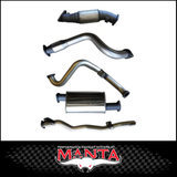 MANTA 3" STAINLESS STEEL TURBO BACK EXHAUST SYSTEM FITS TOYOTA LANDCRUISER VDJ79R 4.5L V8 SINGLE CAB 2007-2016 - CAT/MUFFLER (SSMKTY0004)
