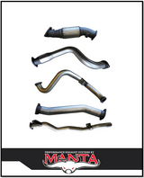 MANTA 3" STAINLESS STEEL TURBO BACK EXHAUST SYSTEM FITS TOYOTA LANDCRUISER VDJ79R 4.5L V8 SINGLE CAB 2007-2016 - CAT/MUFFLER (SSMKTY0004)