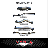 MANTA 3" STAINLESS STEEL TURBO BACK EXHAUST SYSTEM FITS TOYOTA LANDCRUISER VDJ79R 4.5L V8 DUAL CAB 2012-2016 - CAT/HOTDOG (SSMKTY0011)