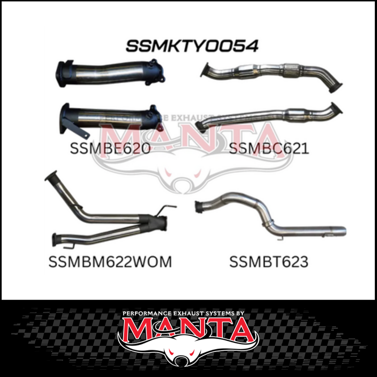 MANTA 3" TWIN INTO SINGLE 4" STAINLESS STEEL TURBO BACK EXHAUST SYSTEM FITS TOYOTA LANDCRUISER VDJ200R 2007-2015 - NO CATS/1 MUFFLER (SSMKTY0055)