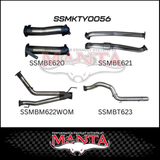 MANTA 3" TWIN INTO SINGLE 4" STAINLESS STEEL TURBO BACK EXHAUST SYSTEM FITS TOYOTA LANDCRUISER VDJ200R 2007-2015 - NO CATS/1 MUFFLER (SSMKTY0055)