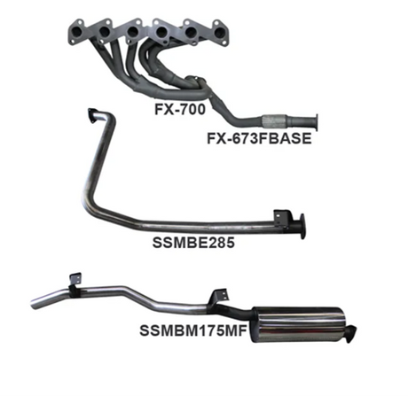 MANTA EXTRACTORS & 2.5"  EXHAUST SYSTEM FITS TOYOTA LANDCRUISER HZJ79R 4.2L 1HZ 1999-2007 (SSMKTY0070)