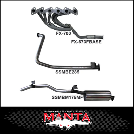 MANTA EXTRACTORS & 2.5"  EXHAUST SYSTEM FITS TOYOTA LANDCRUISER HZJ79R 4.2L 1HZ 1999-2007 (SSMKTY0070)