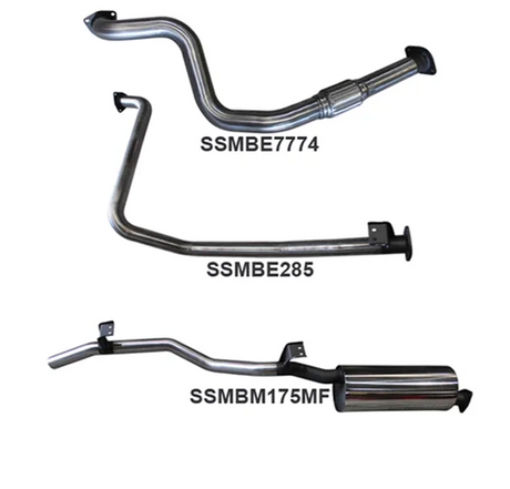 MANTA MANIFOLD BACK 2.5"  EXHAUST SYSTEM FITS TOYOTA LANDCRUISER HZJ79R 4.2L 1HZ 1999-2007 (SSMKTY0071)