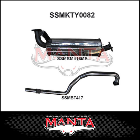 MANTA 2.5" ENGINE PIPE BACK EXHAUST SYSTEM FITS TOYOTA LANDCRUISER HZJ105R 4.2L 1HZ 1998-2007 (MKTY0082)