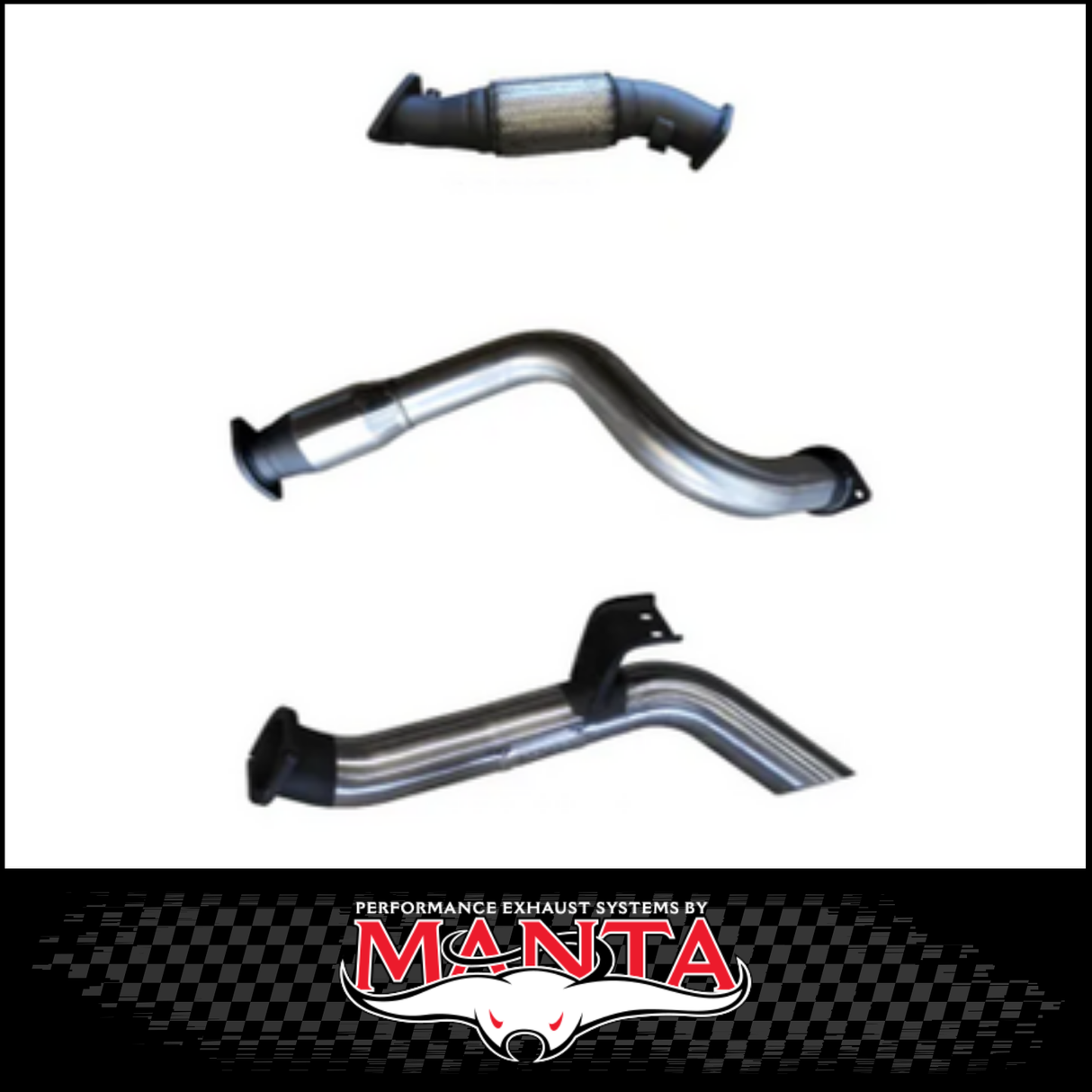 MANTA 3" STAINLESS STEEL TURBO BACK SIDE EXIT EXHAUST SYSTEM FITS TOYOTA LANDCRUISER VDJ79R 4.5L V8 SINGLE CAB 2007-2016 - WI