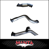 MANTA 3" STAINLESS STEEL TURBO BACK SIDE EXIT EXHAUST SYSTEM FITS TOYOTA LANDCRUISER VDJ79R 4.5L V8 SINGLE CAB 2007-2016 - WI