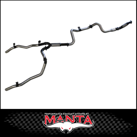 MANTA 3" TWIN STAINLESS STEEL TURBO BACK EXHAUST SYSTEM FITS TOYOTA LANDCRUISER VDJ79R 4.5L V8 SINGLE CAB 2007-2016 - NO CAT/HOTDOG (SSMKTY0095)
