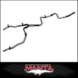 MANTA 3" TWIN STAINLESS STEEL TURBO BACK EXHAUST SYSTEM FITS TOYOTA LANDCRUISER VDJ79R 4.5L V8 SINGLE CAB 2007-2016 - NO CAT/HOTDOG (SSMKTY0095)