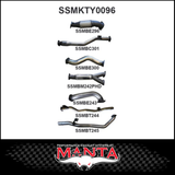MANTA 3" TWIN TURBO BACK EXHAUST SYSTEM FITS TOYOTA LANDCRUISER VDJ79R 4.5L V8 DUAL CAB 2012-2016 - CAT/NO MUFFLER (SSMKTY0120)