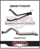 MANTA 3" TWIN INTO 4" DPF BACK EXHAUST FITS TOYOTA LANDCRUISER VDJ200R 2015-2021