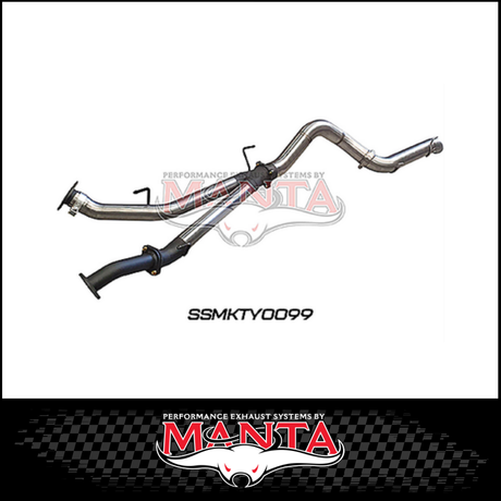 MANTA 3" TWIN INTO 4" DPF BACK EXHAUST FITS TOYOTA LANDCRUISER VDJ200R 2015-2021