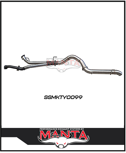 MANTA 3" TWIN INTO 4" DPF BACK EXHAUST FITS TOYOTA LANDCRUISER VDJ200R 2015-2021