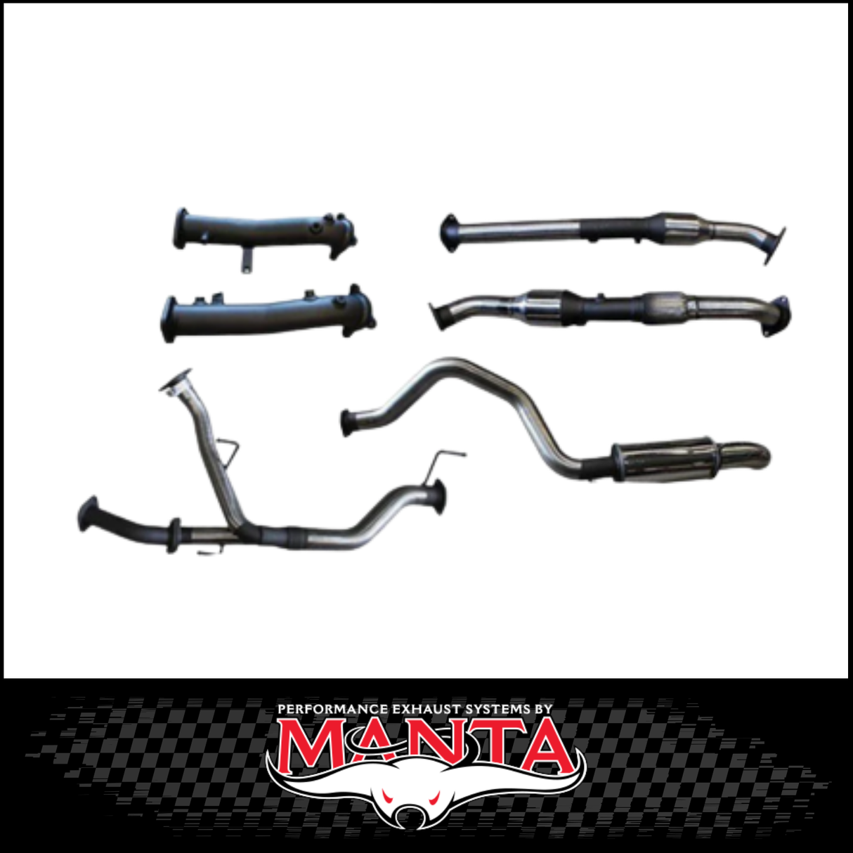 MANTA 2.5" TWIN INTO 3" STAINLESS STEEL TURBO BACK EXHAUST SYSTEM FITS TOYOTA LANDCRUISER VDJ200R 4.5L V8 2015-2021 - NO CATS/2 MUFFLERS (SSMKTY0104)