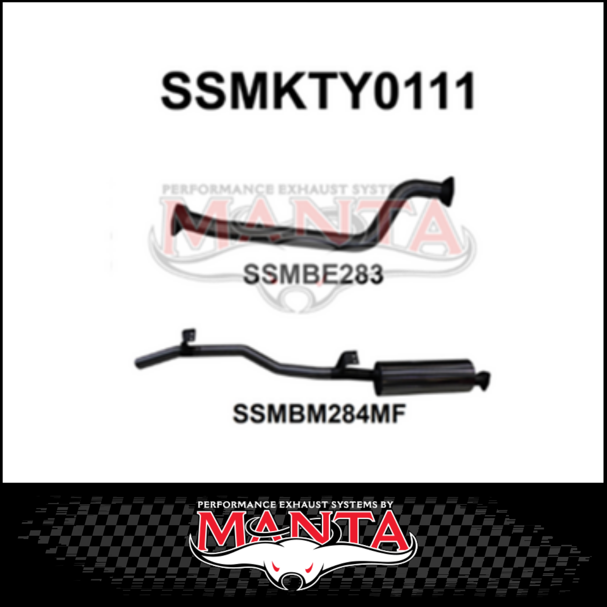 MANTA 2.5" ENGINE PIPE BACK EXHAUST SYSTEM FITS TOYOTA LANDCRUISER HJ75R 4.0L 2H 1984-1990