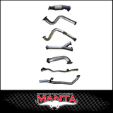 MANTA 3" TWIN STAINLESS STEEL TURBO BACK EXHAUST SYSTEM FITS TOYOTA LANDCRUISER VDJ79R 4.5L V8 SINGLE CAB 2007-2016 - NO CAT/HOTDOG (SSMKTY0095)