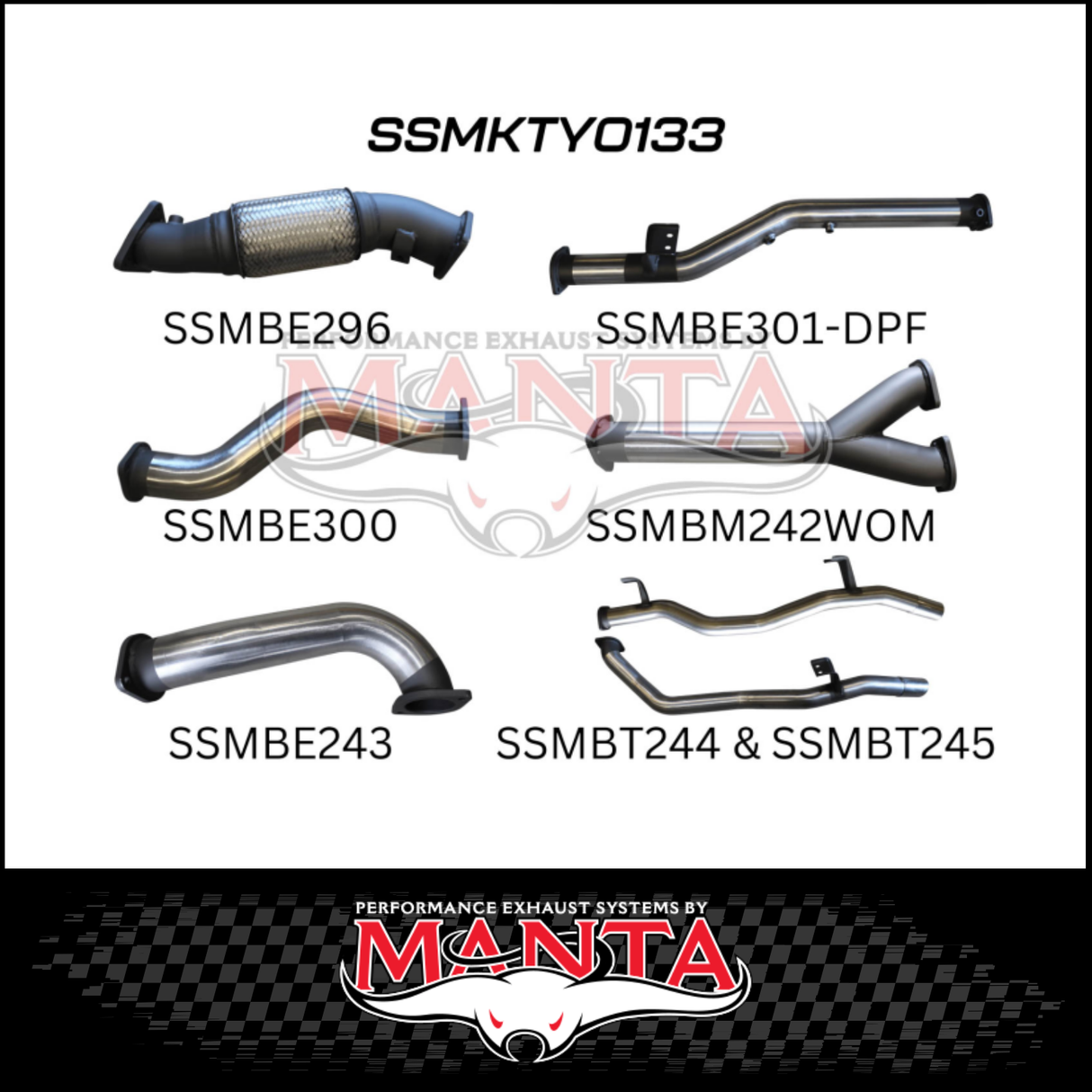 MANTA TWIN 3" TURBO BACK EXHAUST SYSTEM (DPF DELETE) FITS TOYOTA LANDCRUISER VDJ79R 4.5L V8 2016-2025