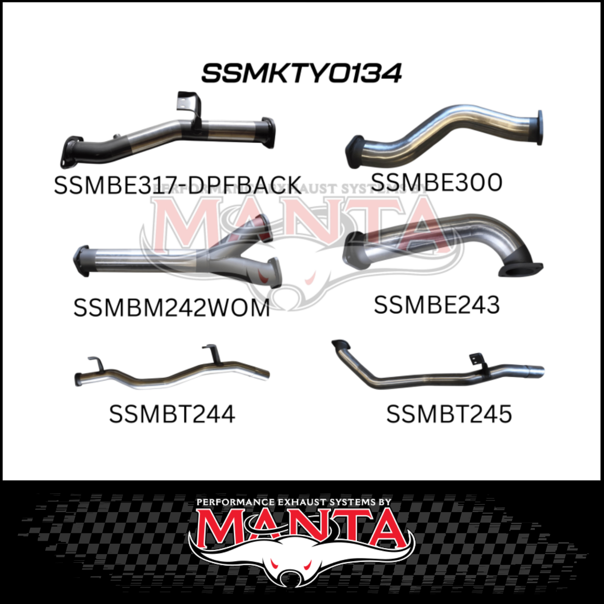 MANTA TWIN 3" DPF BACK EXHAUST SYSTEM FITS TOYOTA LANDCRUISER VDJ79R 4.5L V8 2016-2025