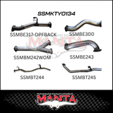 MANTA TWIN 3" DPF BACK EXHAUST SYSTEM FITS TOYOTA LANDCRUISER VDJ79R 4.5L V8 2016-2025