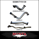 MANTA 3" DPF BACK EXHAUST SYSTEM FITS TOYOTA LANDCRUISER VDJ78R 4.5L V8 TROOP CARRIER 2016-2025