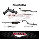 MANTA 3" TURBO BACK EXHAUST SYSTEM FITS TOYOTA HILUX GUN126R 2.8L N80 2015-ON