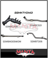 MANTA 3" TURBO BACK EXHAUST SYSTEM FITS TOYOTA HILUX GUN126R 2.8L N80 2015-ON