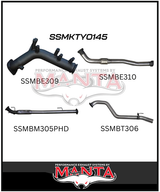 MANTA 3" TURBO BACK EXHAUST SYSTEM FITS TOYOTA HILUX GUN126R 2.8L N80 2015-ON