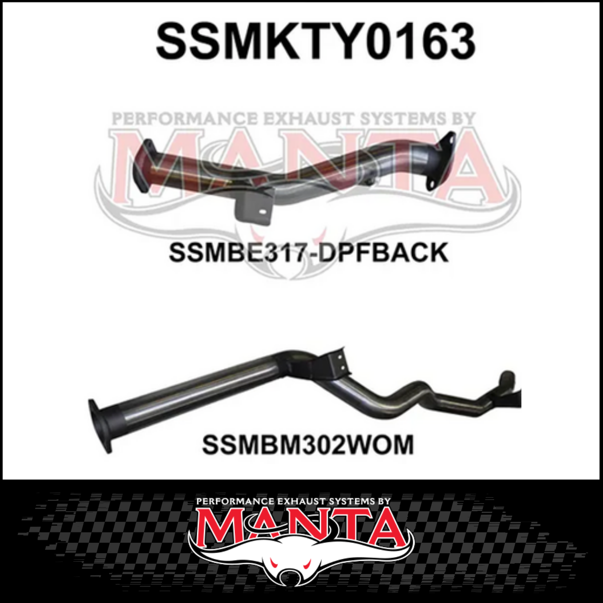 MANTA 3" STAINLESS STEEL DPF BACK EXHAUST SYSTEM FITS TOYOTA LANDCRUISER VDJ76R 4.5L V8 WAGON 2016-2025 - HOTDOG (SSMKTY0163HD)