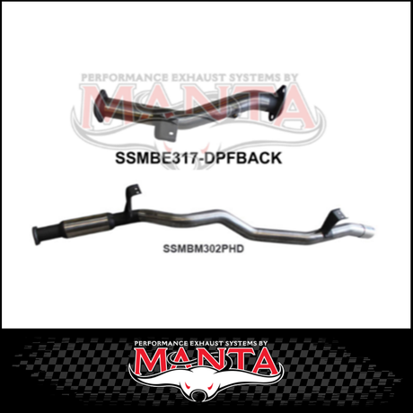 MANTA 3" STAINLESS STEEL DPF BACK EXHAUST SYSTEM FITS TOYOTA LANDCRUISER VDJ76R 4.5L V8 WAGON 2016-2025 - HOTDOG (SSMKTY0163HD)