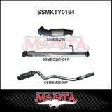 MANTA 3" STAINLESS STEEL TURBO BACK EXHAUST SYSTEM FITS TOYOTA LANDCRUISER VDJ76R 4.5L V8 WAGON 2016-2025 - CAT/PIPE ONLY (SSMKTY0166)