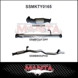 MANTA 3" STAINLESS STEEL TURBO BACK EXHAUST SYSTEM FITS TOYOTA LANDCRUISER VDJ76R 4.5L V8 WAGON 2016-2025 - CAT/PIPE ONLY (SSMKTY0166)