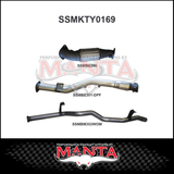 MANTA 3" STAINLESS STEEL TURBO BACK EXHAUST SYSTEM FITS TOYOTA LANDCRUISER VDJ76R 4.5L V8 WAGON 2016-2025 - CAT/PIPE ONLY (SSMKTY0166)