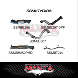 MANTA 3" STAINLESS STEEL TURBO BACK EXHAUST SYSTEM (DPF DELETE) FITS TOYOTA LANDCRUISER VDJ78R TROOP CARRIER 2016-2025 - CAT/
