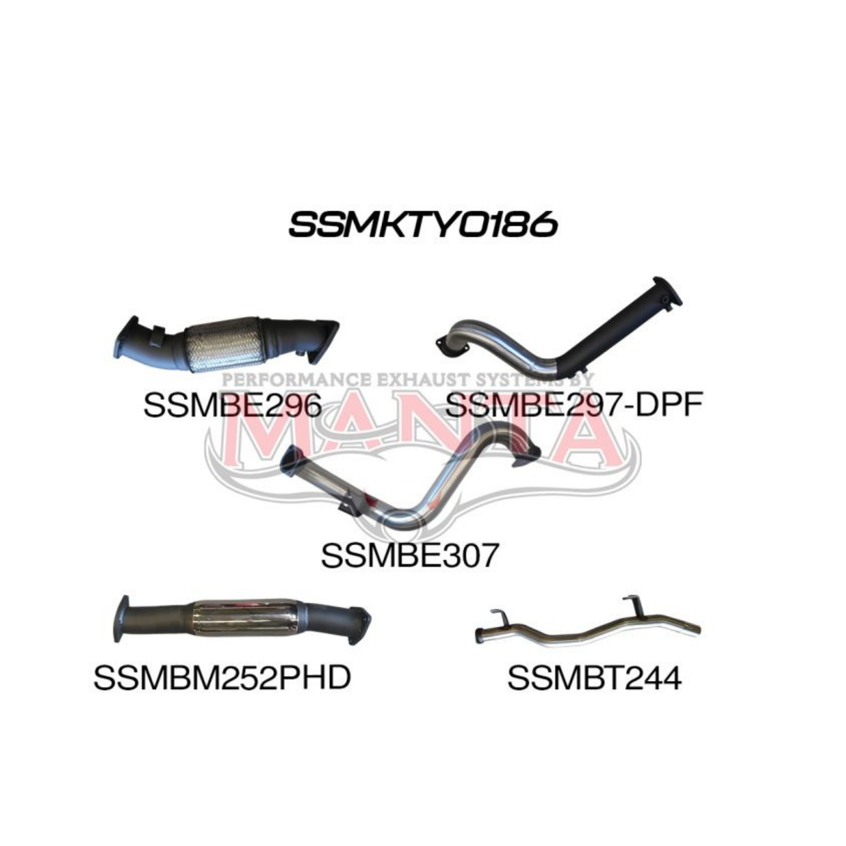 MANTA 3" TURBO BACK EXHAUST SYSTEM (DPF DELETE) FITS TOYOTA LANDCRUISER VDJ78R 4.5L V8 TROOP CARRIER 2016-2025