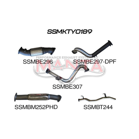 MANTA 3" TURBO BACK EXHAUST SYSTEM (DPF DELETE) FITS TOYOTA LANDCRUISER VDJ78R 4.5L V8 TROOP CARRIER 2016-2025