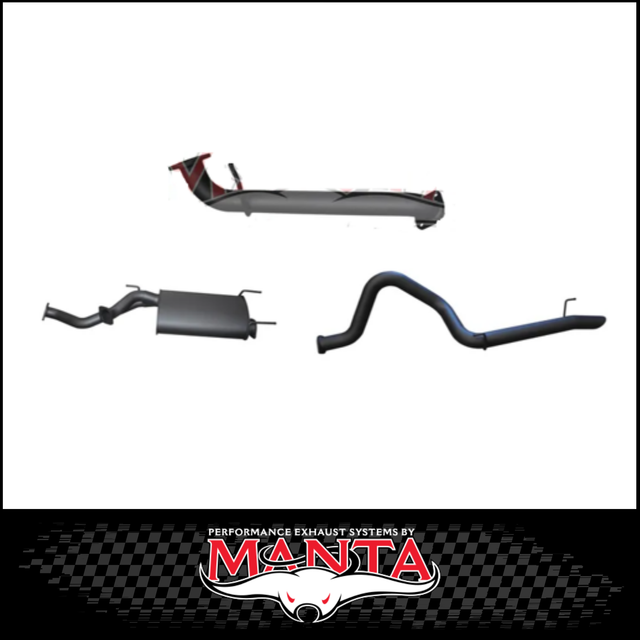 MANTA 3" CAT BACK EXHAUST SYSTEM WITH CENTRE MUFFLER & REAR TAILPIPE FITS TOYOTA LANDCRUISER UZJ100R 1998-2007 (SSMKTY0305)