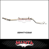 MANTA 4" STAINLESS STEEL TURBO BACK EXHAUST SYSTEM (DPF DELETE) FITS TOYOTA LANDCRUISER VDJ76R 4.5L V8 2016-2025 - NO CAT/PIPE ONLY (SSMKTY0370)